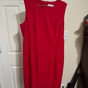 Calvin Klein Red Dress Size 14